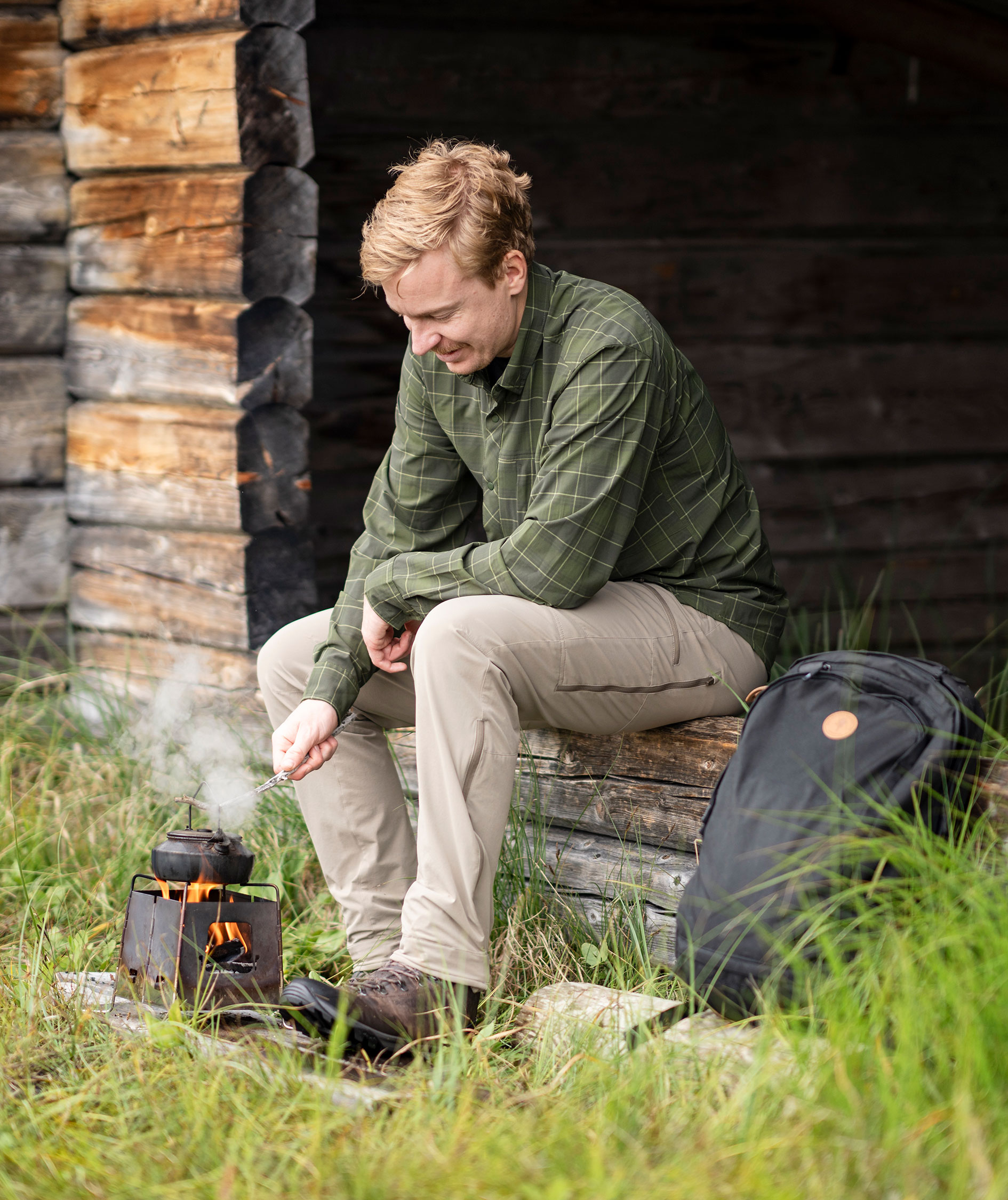 Pinewood Abisko Trekking skjorte, Moss green, large image number 9