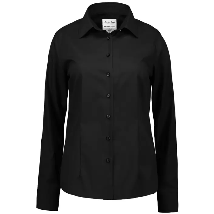 Seven Seas moderne fit Fine Twill women's shirt, Black, large image number 0