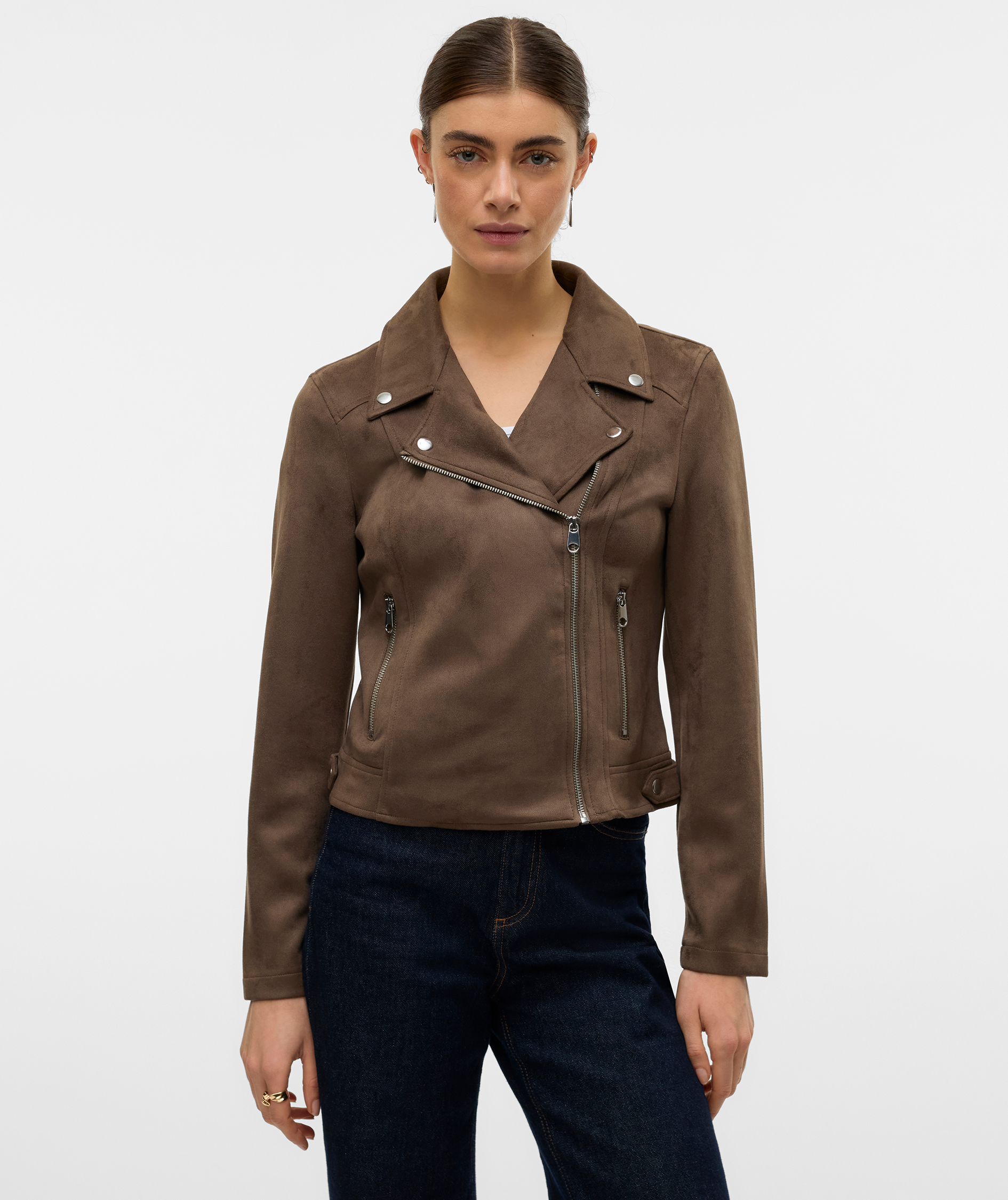 Vero Moda VMJOSE Faux Suede jacka, Chocolate Chip, large image number 5