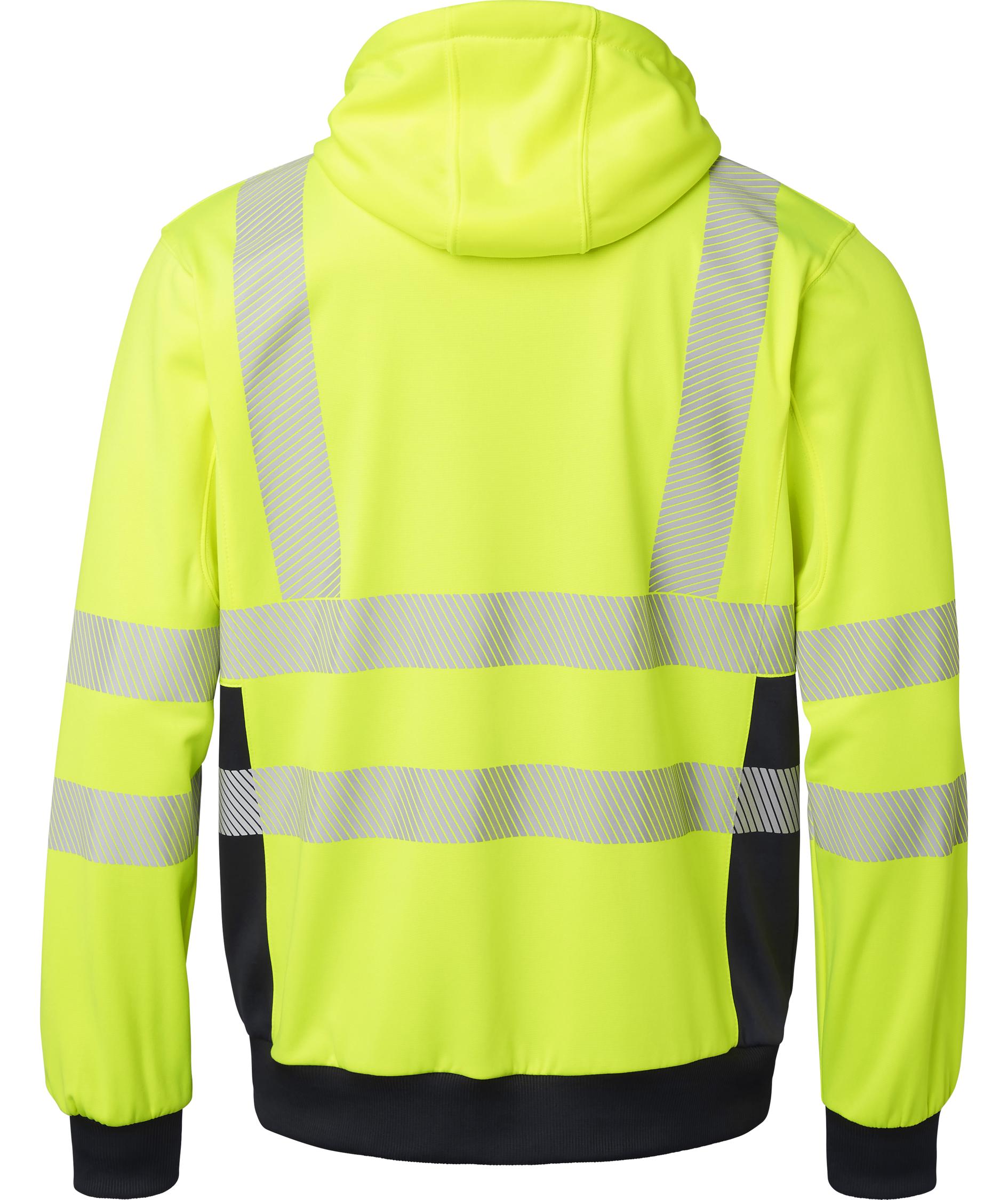 Top Swede hettegenser med glidel&aring;s 1729, Hi-Vis Gul/Navy