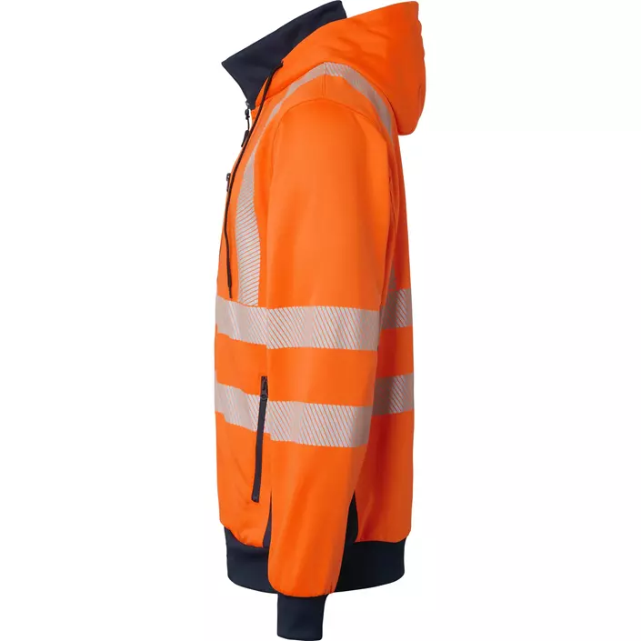 Top Swede hoodie with zipper 1729, Hi-Vis Orange/Navy, large image number 3