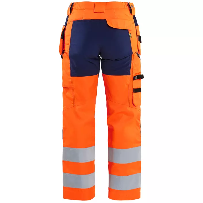 Blåkläder dame håndværkerbukser, Hi-Vis Orange/Marine, large image number 2