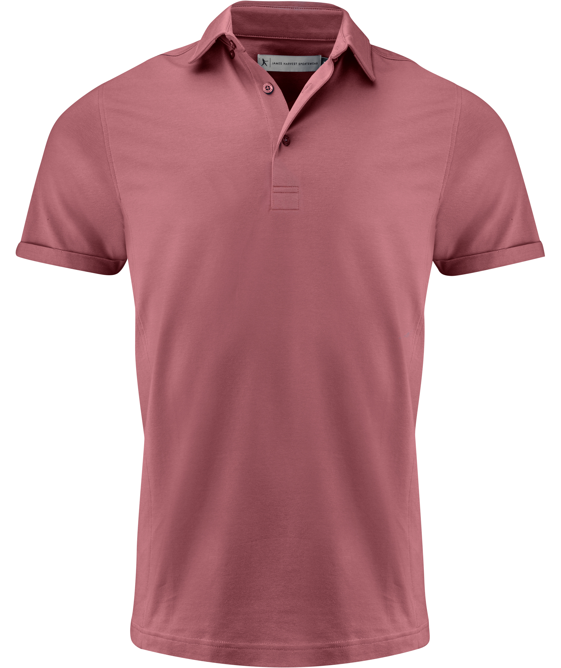 J. Harvest Sportswear American polo shirt, Dusty Red, Dusty Red, swatch