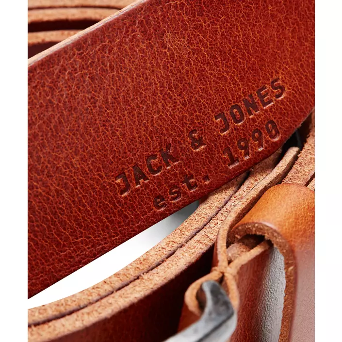 Jack & Jones JACPAUL leather belt, Mocha Bisque, large image number 2