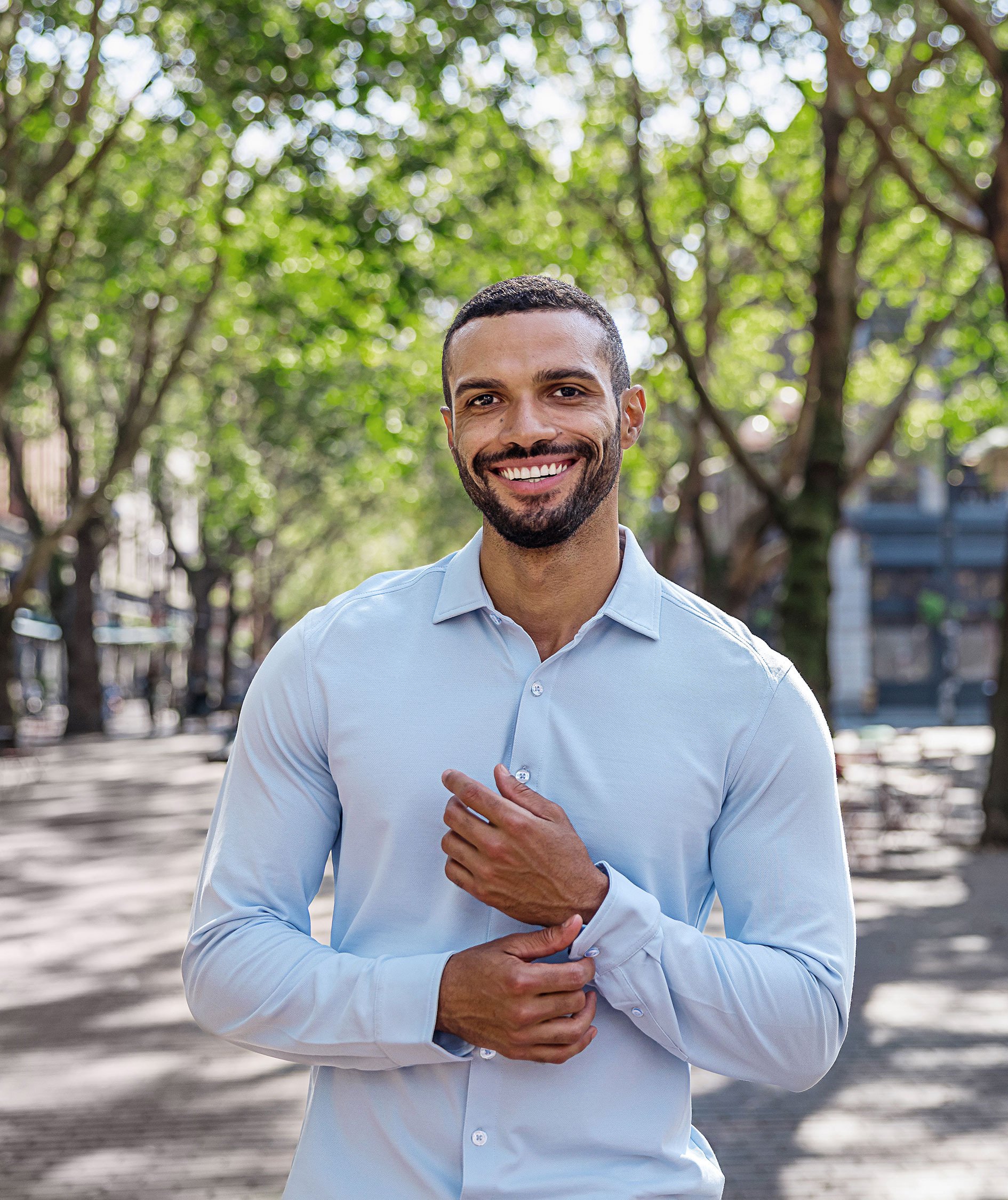 Cutter & Buck Advantage Slim fit shirt, Heaven Blue