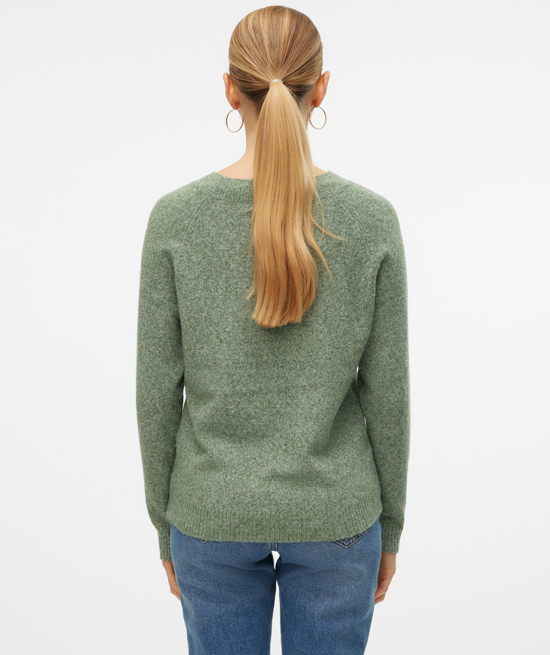 Vero Moda VMDOFFY women's knitted pullover, Laurel Wreath Melange, large image number 3