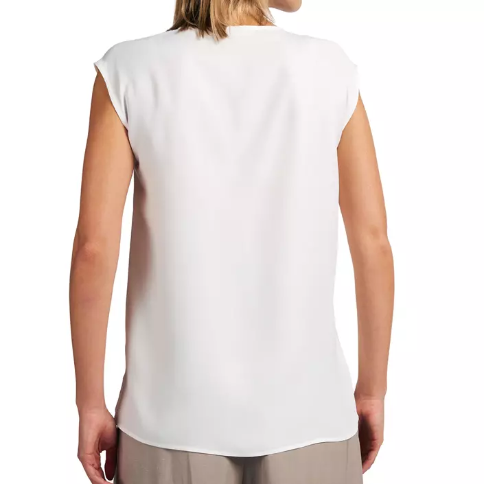 Eterna sleeveless women's blouse, White, large image number 2
