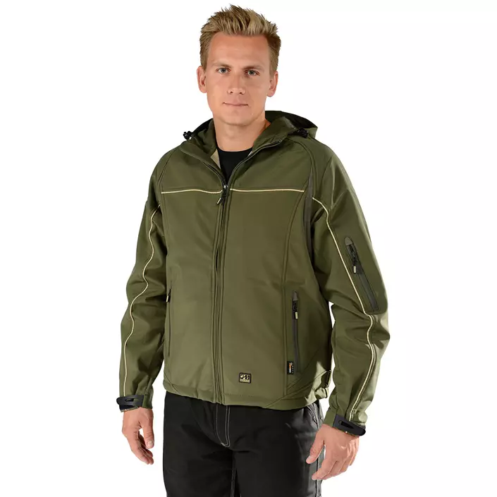 Ocean Thor softshell jacket, Olive Green, large image number 1