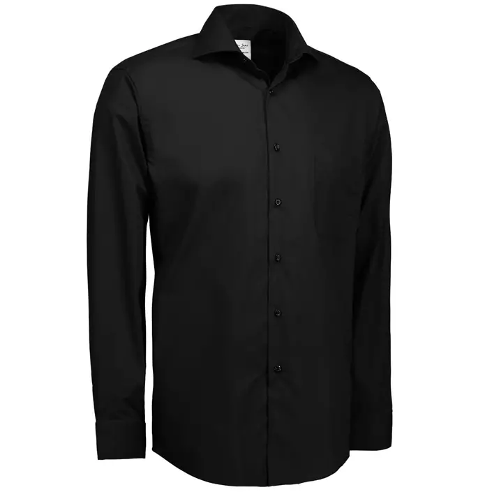 Seven Seas modern fit Poplin shirt, Black, large image number 2
