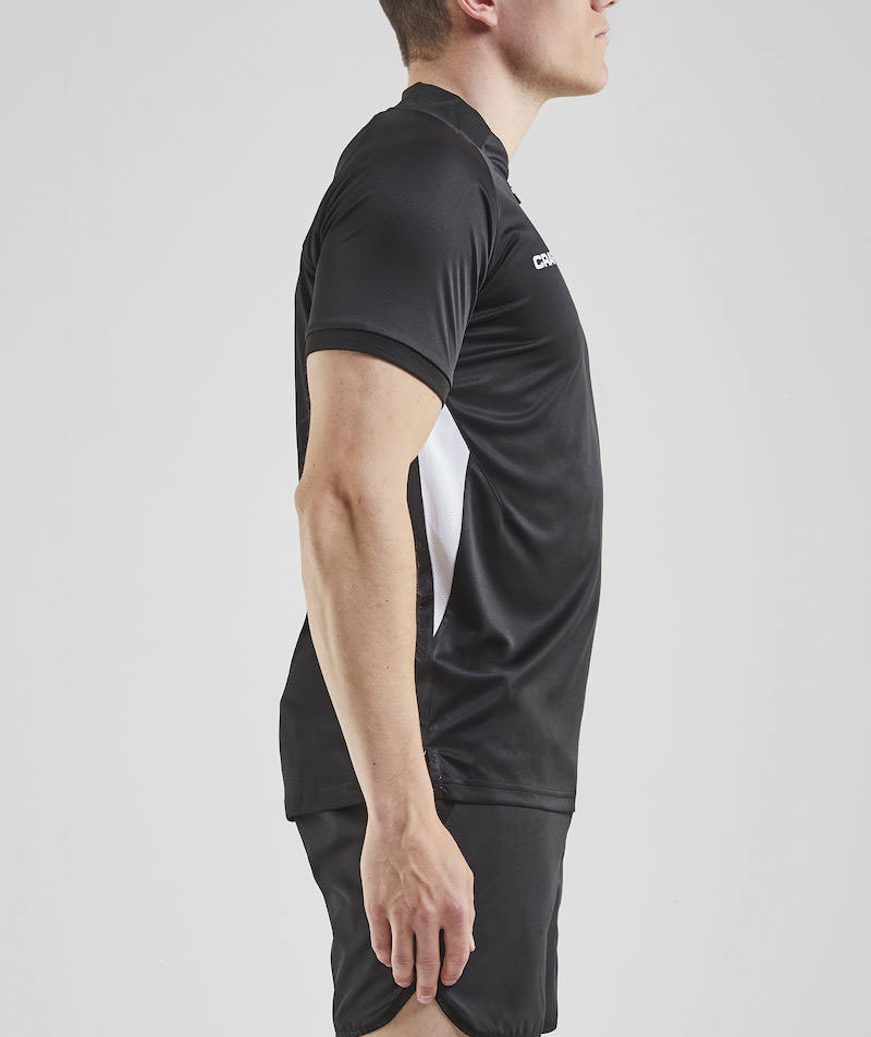 Craft Pro Control Impact polo T-shirt, Black/white, large image number 3