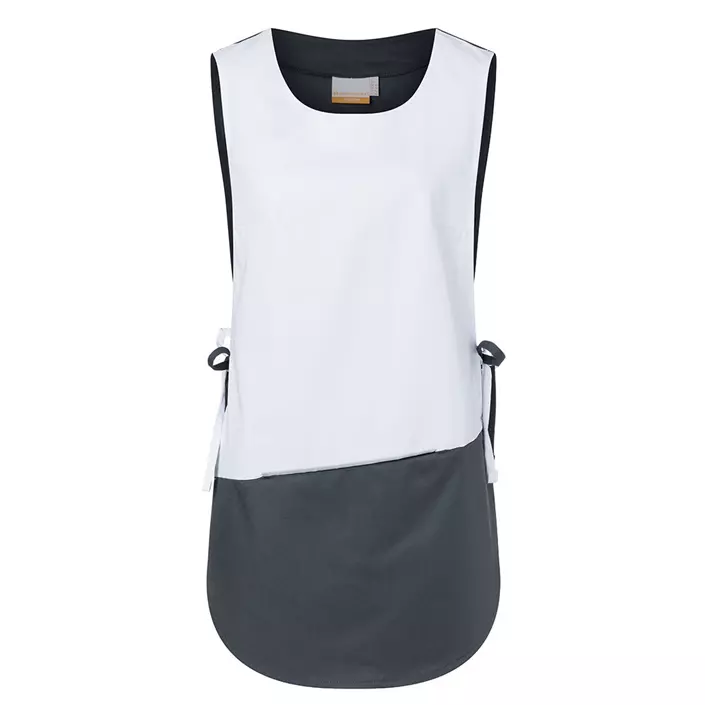 Karlowsky Bea sandwich apron with pocket, Grey/White, large image number 0