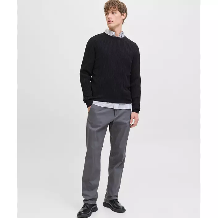 Jack & Jones JJEEMIL stickad tröja, Black, large image number 6