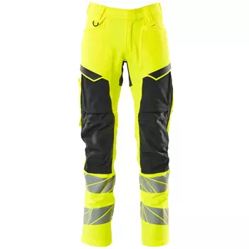 Mascot Accelerate Safe work trousers full stretch, Hi-vis Yellow/Black