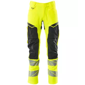 Mascot Accelerate Safe work trousers full stretch, Hi-vis Yellow/Black