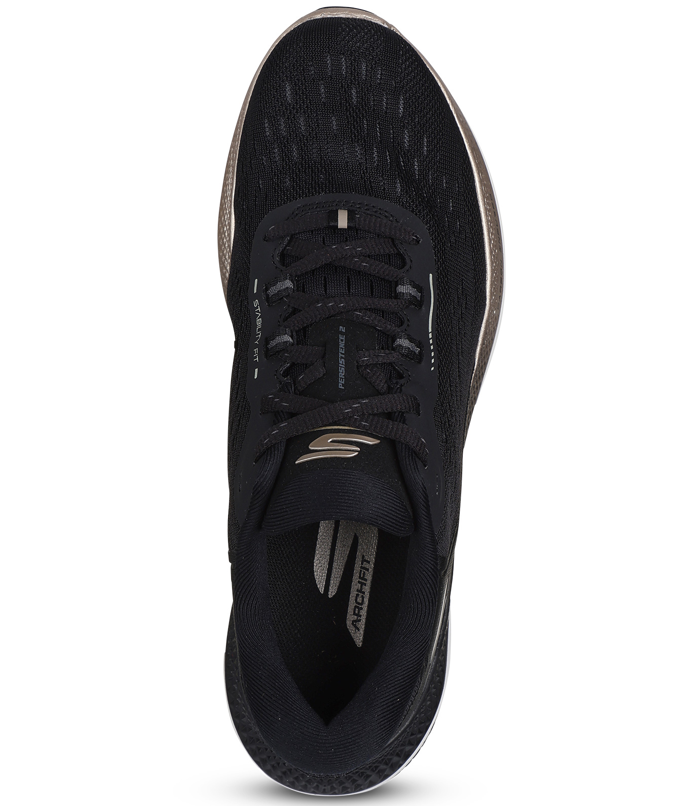 Skechers Go Run Persistence 2 women's running shoes, Black, large image number 2