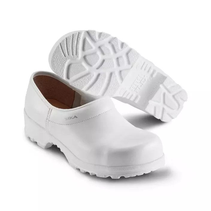 2nd quality product Sika flex safety clogs with heel cover S2, White, large image number 0
