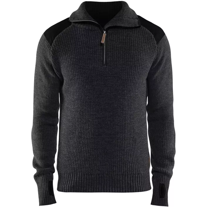 Blåkläder uld trøje, Mørkegrå/Sort, large image number 0