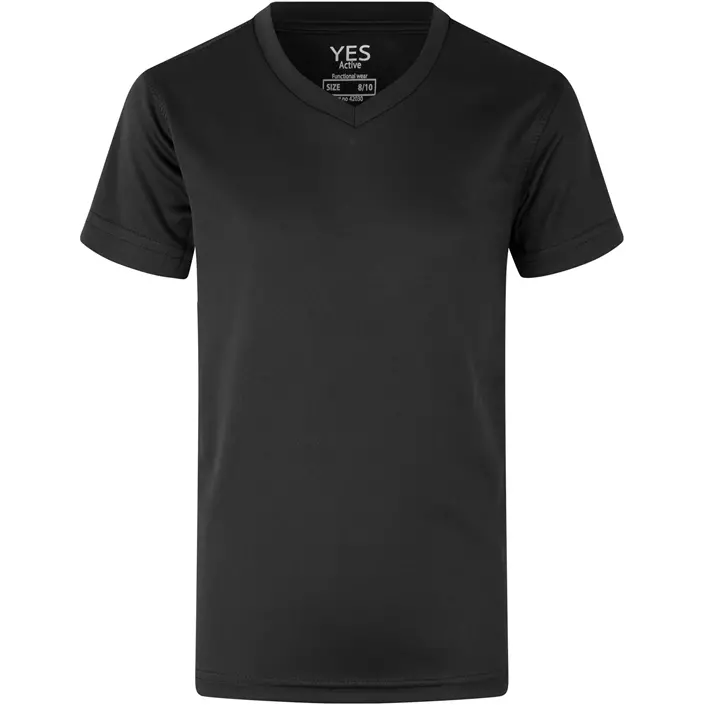 ID  Yes Active T-shirt for kids, Black, large image number 0