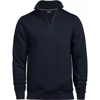 Tee Jays sweatshirt med kort lynlås, Navy
