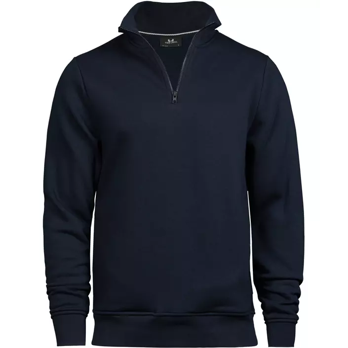 Tee Jays sweatshirt med kort lynlås, Navy, large image number 0