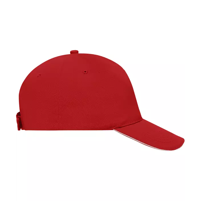 Myrtle Beach 5 Panel Sandwich cap, Red/White, Red/White, large image number 3