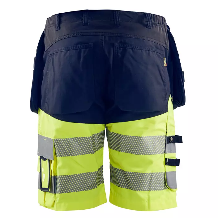 Blåkläder stretch craftsman shorts, Marine/Hi-Vis yellow, large image number 1