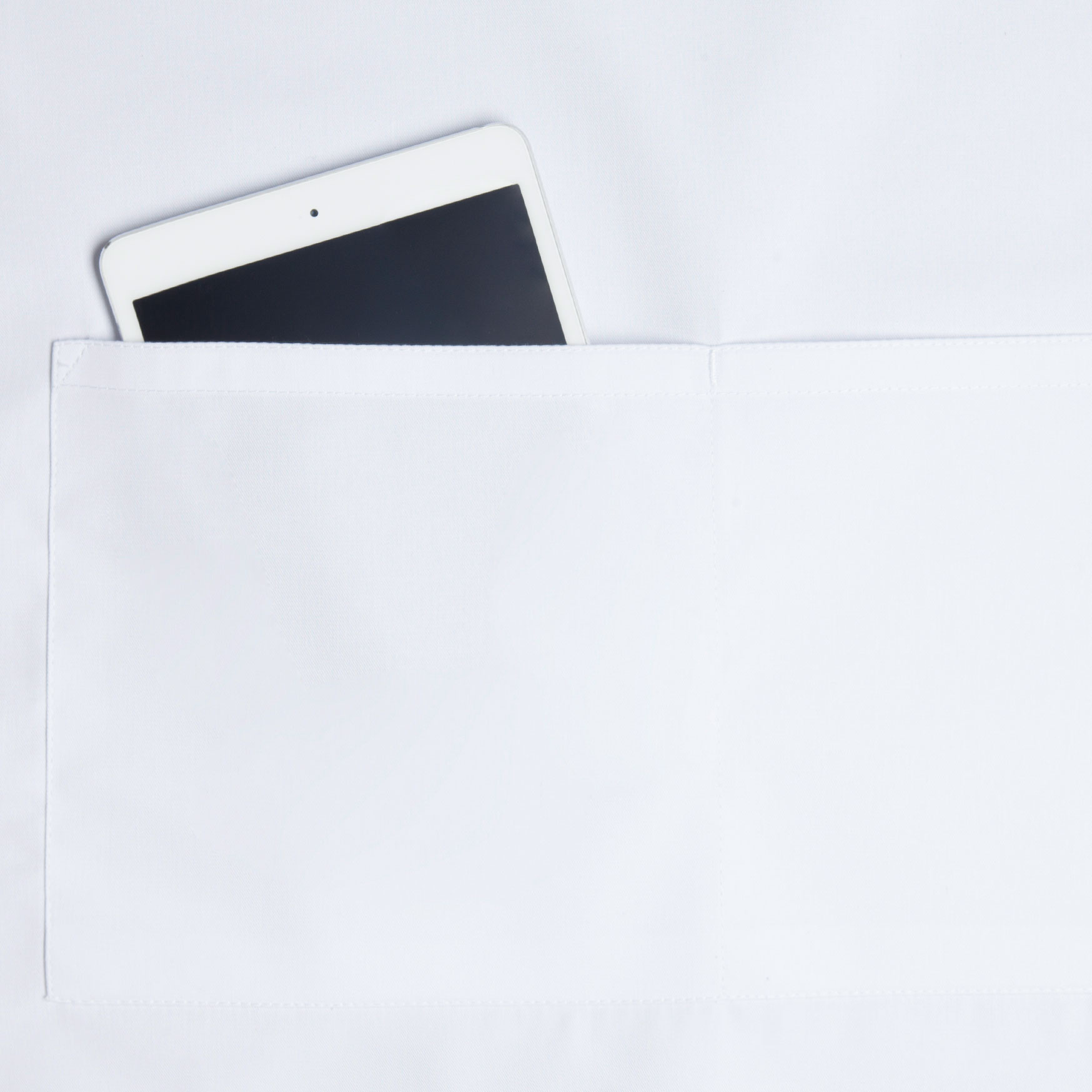 Karlowsky oversized apron w/pocket, White, White, large image number 2