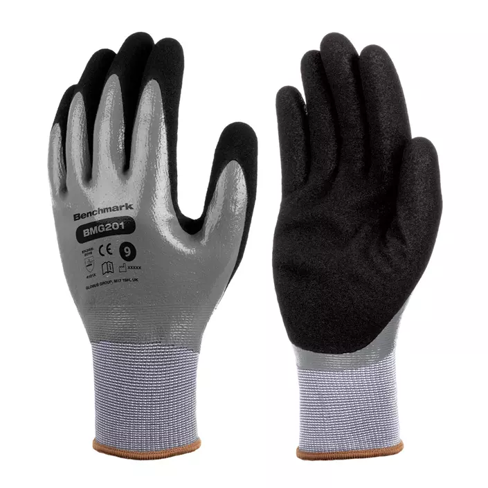 Benchmark BMG201 work gloves, Grey/Black, large image number 0