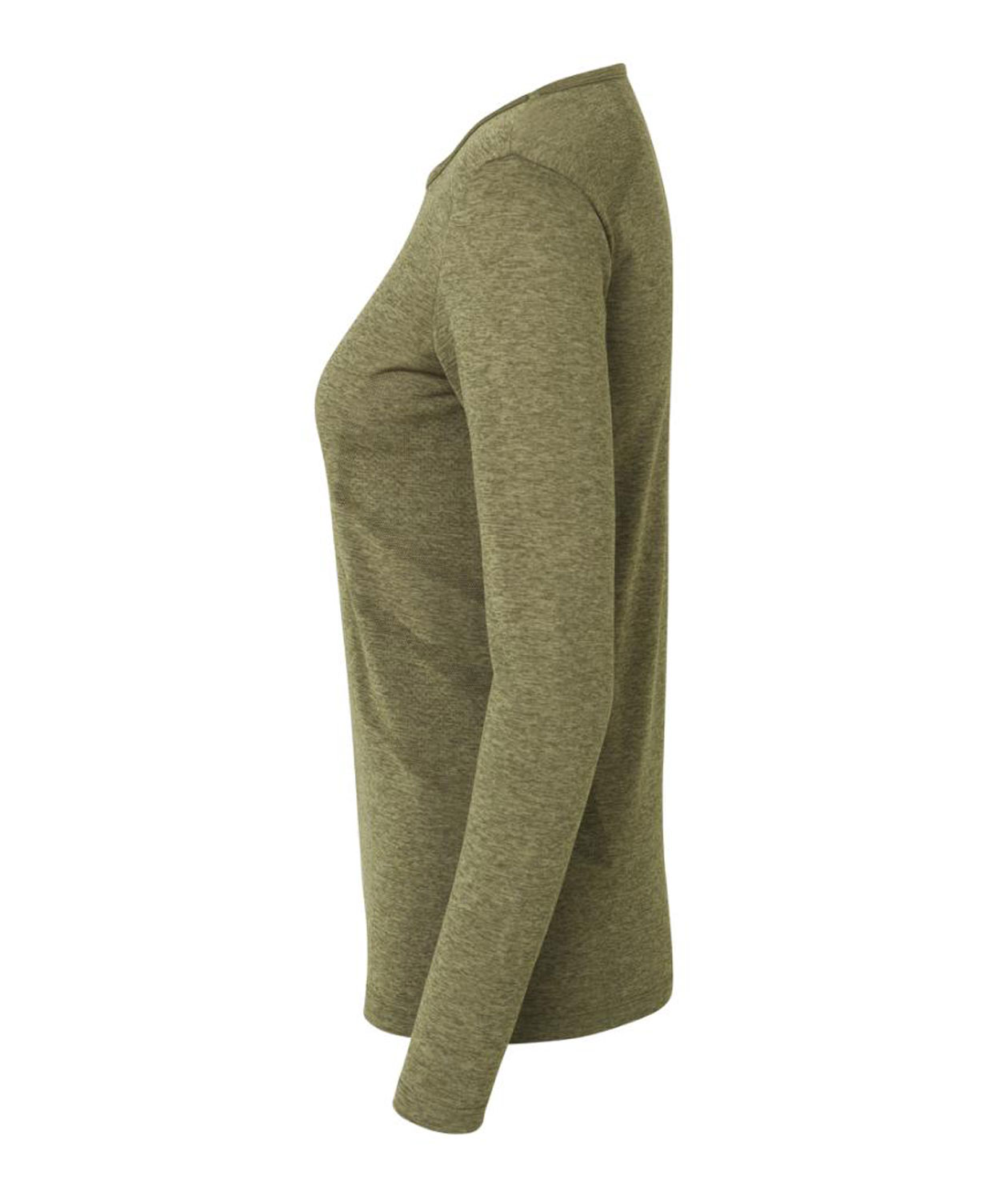 GEYSER seamless long-sleeved women's T-shirt, Olive melane