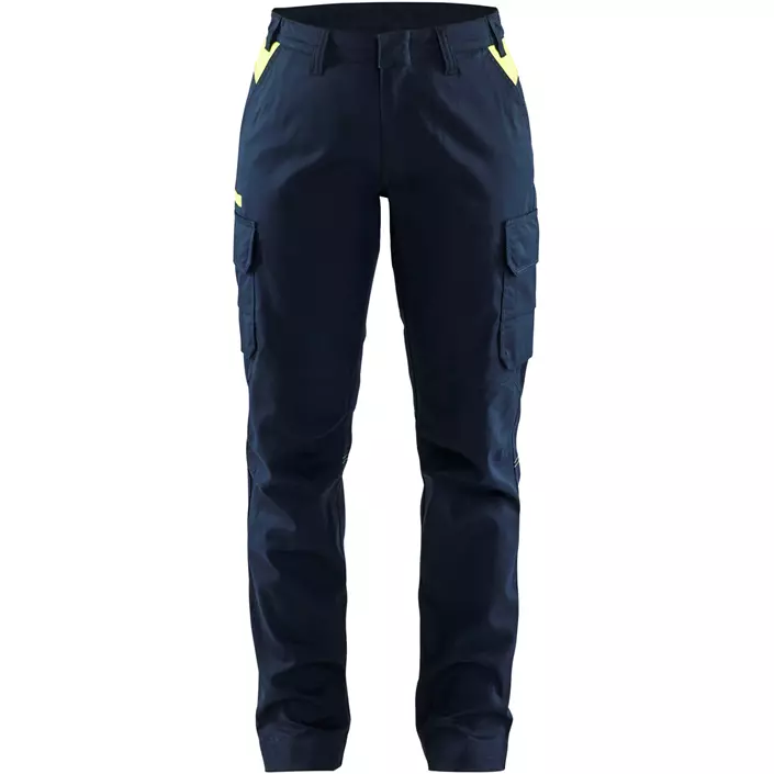 Blåkläder dame servicebukse, Mørk Marine/Hi-Vis Gul, large image number 0