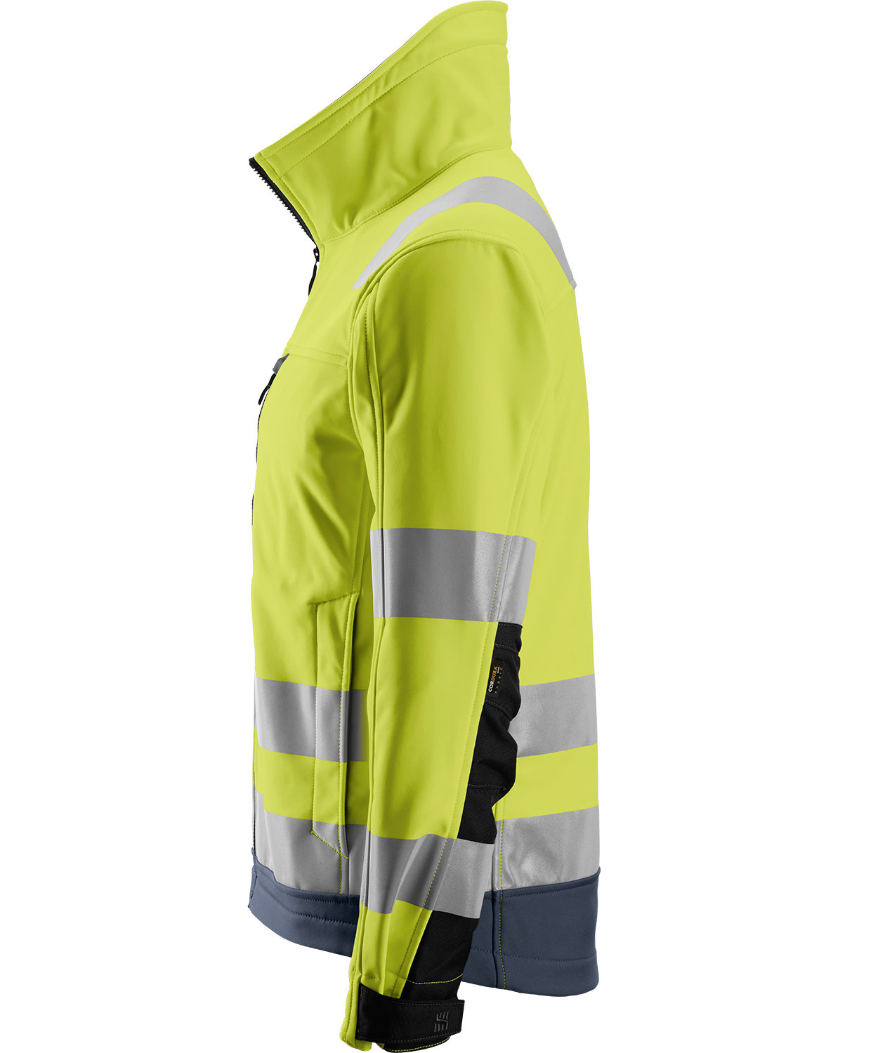 Snickers AllroundWork softshelljacka 1230, Varsel gul/marinbl&aring;, large image number 2