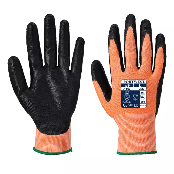 Portwest Amber cut protection gloves Cut B, Orange, large image number 0