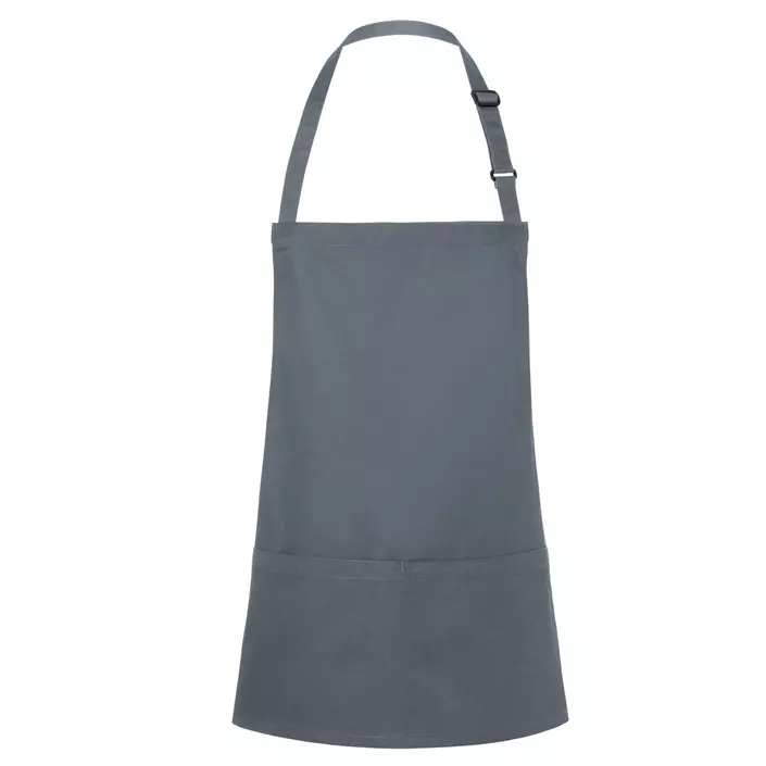 Karlowsky Basic bib apron with pockets, Antracit Grey, Antracit Grey, large image number 0