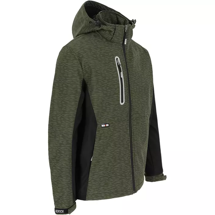 HEROCK Flexor softshelljacka, Reflective Khaki/Black, large image number 4