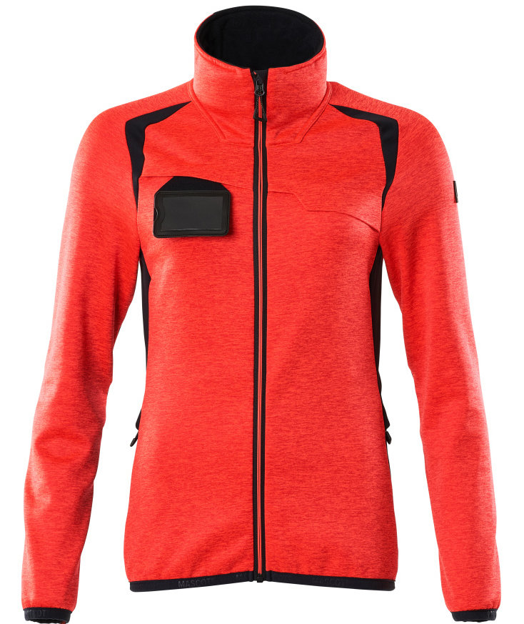 Mascot Accelerate Safe women's fleece sweater, Hi-Vis Red/Dark Marine