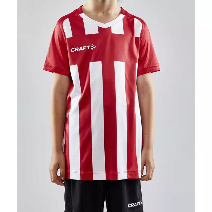 Craft Progress 2.0 Stripe Jersey T-Shirt für Kinder, Weiß/Rot, large image number 1