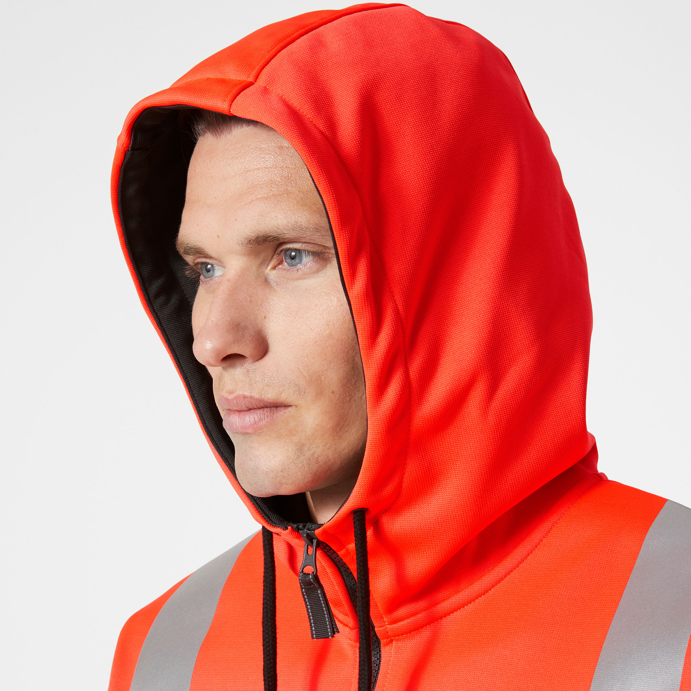 Helly Hansen Addvis hoodie with zipper, Hi-Vis Red/Ebony, large image number 4