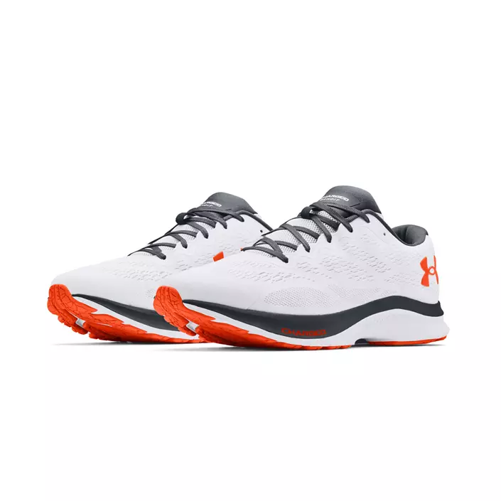 Under Armour Charged Bandit running shoes, White/Orange, large image number 2