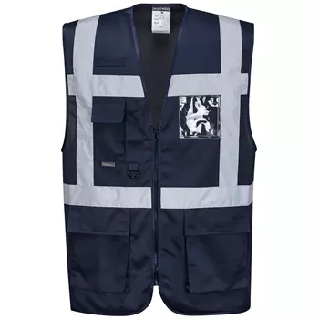Portwest Iona reflective safety vest, Marine Blue