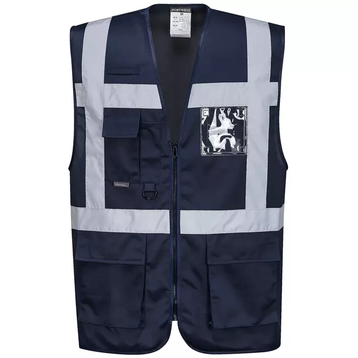 Portwest Iona reflective safety vest, Marine Blue, large image number 0