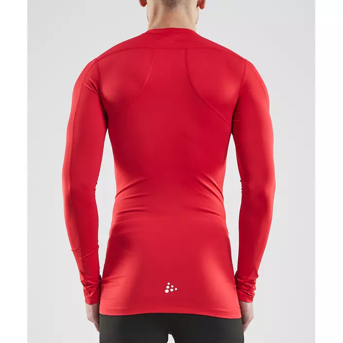 Craft Pro Control Compression langærmet T-shirt, Bright red, large image number 2