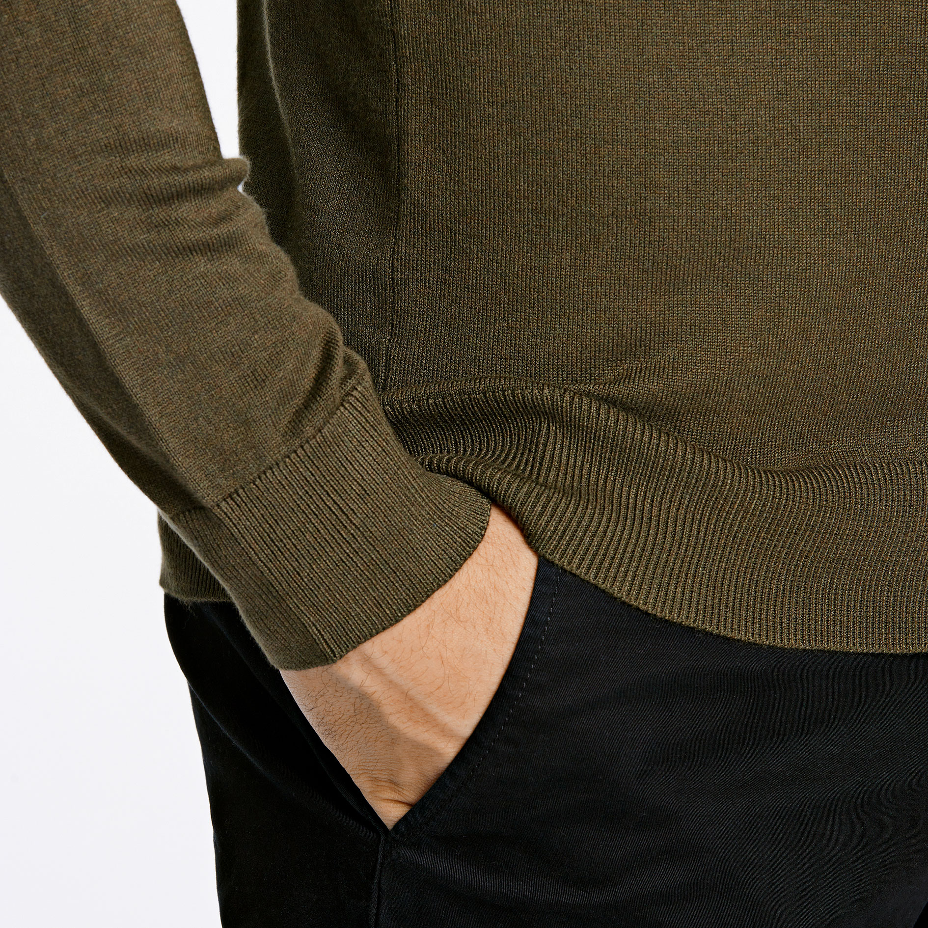 Lindbergh knitted pullover, Army Mel, large image number 6