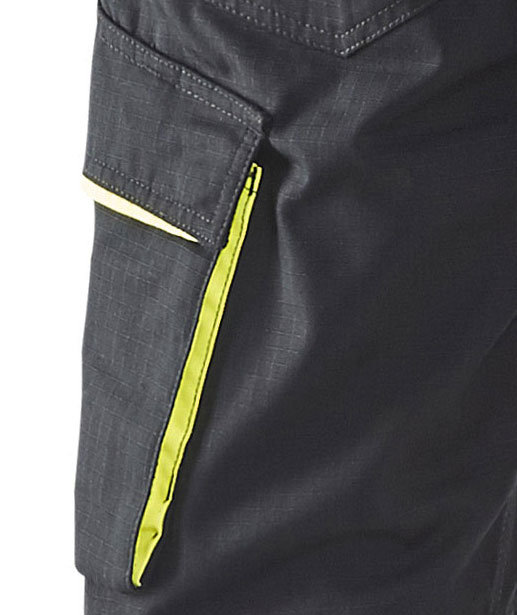 Bl&aring;kl&auml;der Unite arbejdsshorts, Sort/Gul, large image number 3