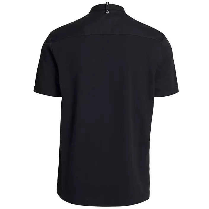 Kentaur modern fit kortärmad pique kock-/service skjorta, Svart, large image number 2