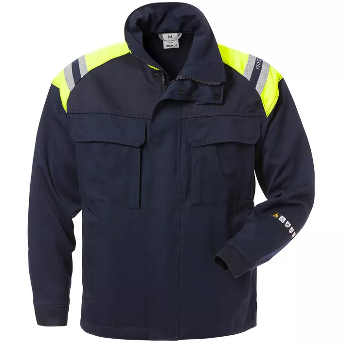 Fristads Flamestat arbejdsjakke 4965 MFA, Marine/Hi-Vis gul, large image number 0