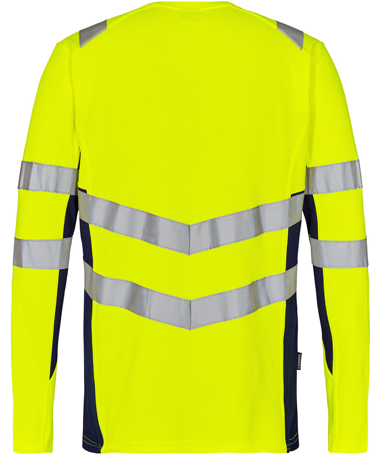 Engel Safety lang&aelig;rmet T-shirt, Gul/Blue Ink, large image number 1