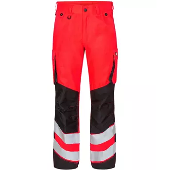 Engel Safety Light work trousers, Hi-vis Red/Black