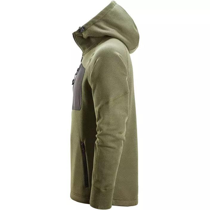 Snickers FlexiWork Fleece Kapuzensweatshirt 8041, Khaki Green/Black, large image number 5
