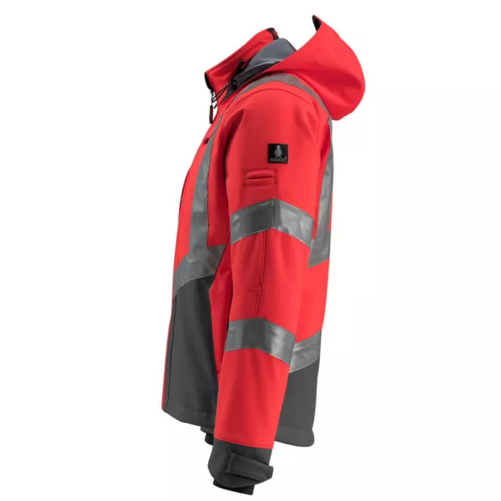 Mascot Safe Supreme Blackpool softshelljakke, Hi-vis Rød/Mørk antracit, large image number 1