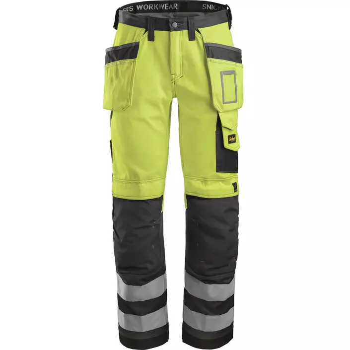 Snickers craftsman trousers, Yellow/Grey Melange, large image number 0